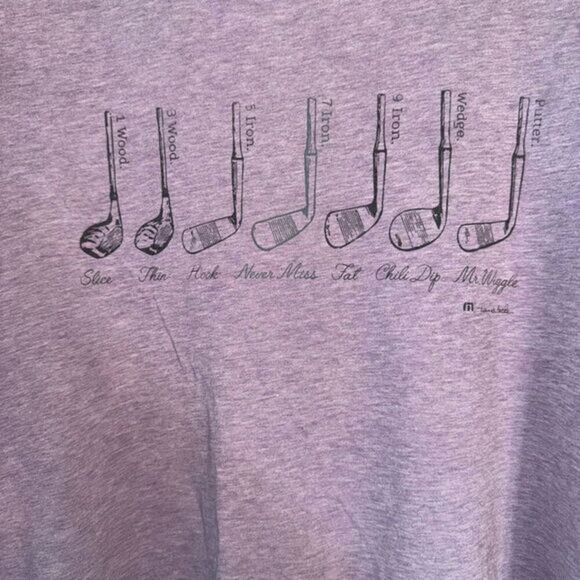 Travis Mathew humorous golf T-shirt‎ light purple size XXL - Picture 2 of 5